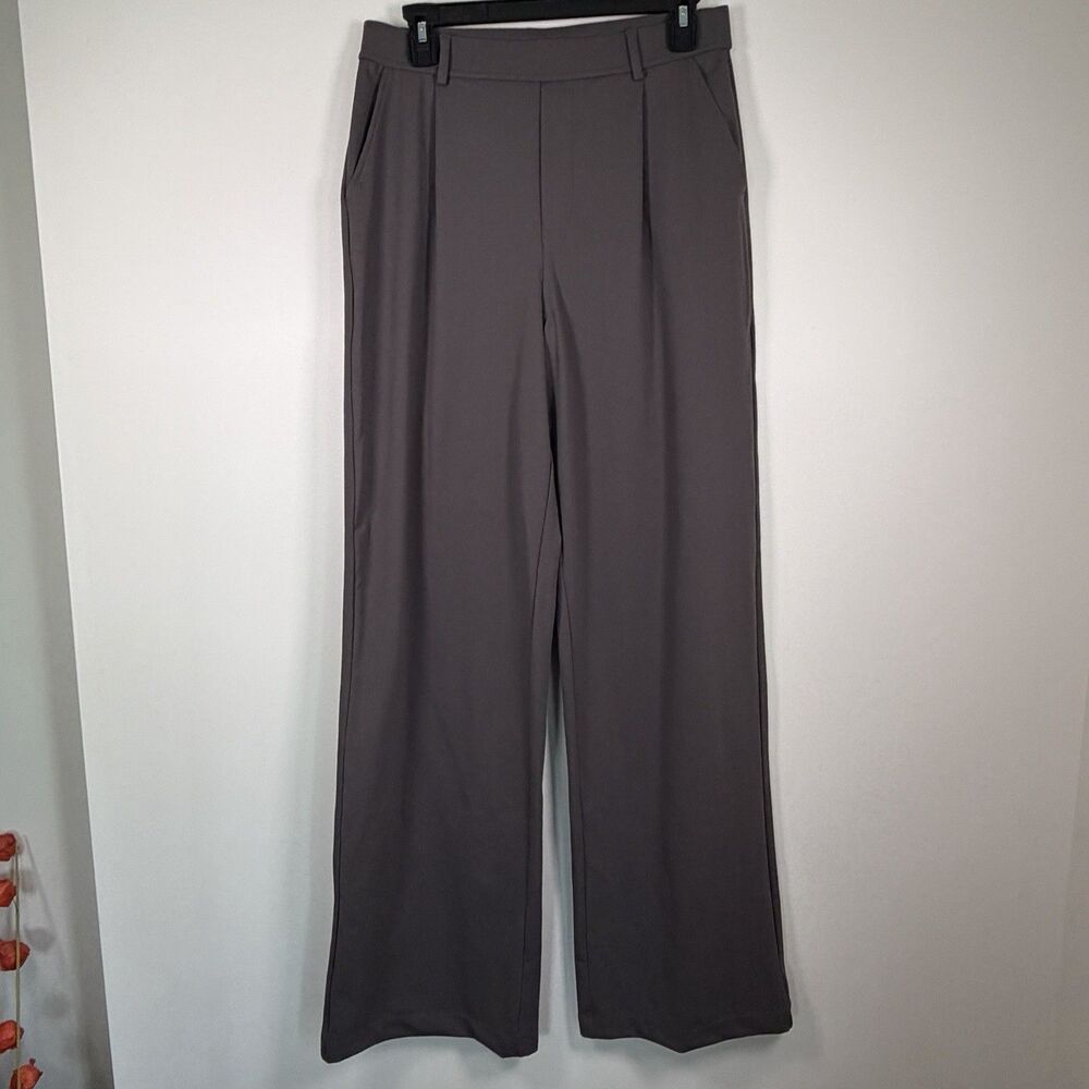 Halara Flex High Waisted Wide Leg Gray Work Pants Size Medium X Tall - Picture 5 of 12